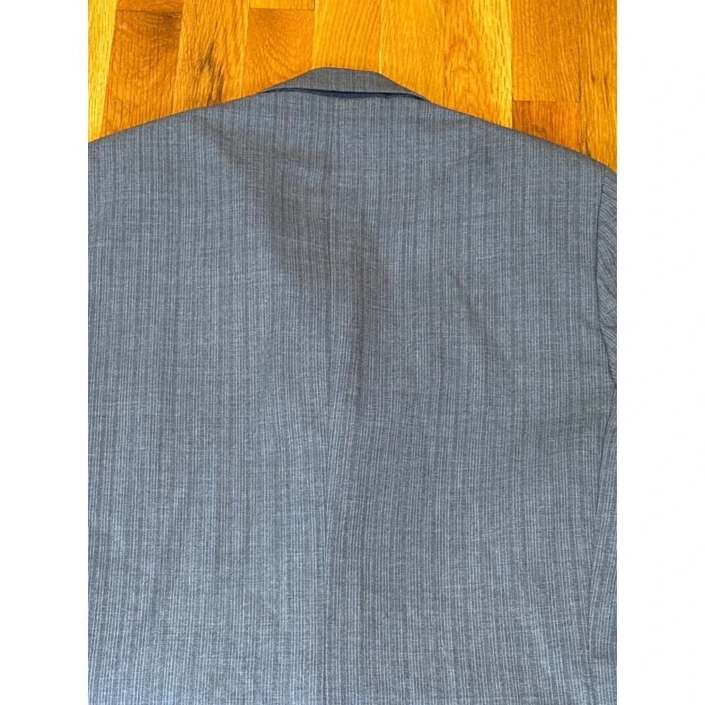 Vintage Allyn St George 2 Piece Suit 46R Italy Gray Blue 90s
